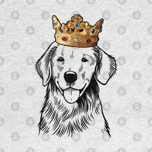 Golden Retriever Dog King Queen Wearing Crown by millersye